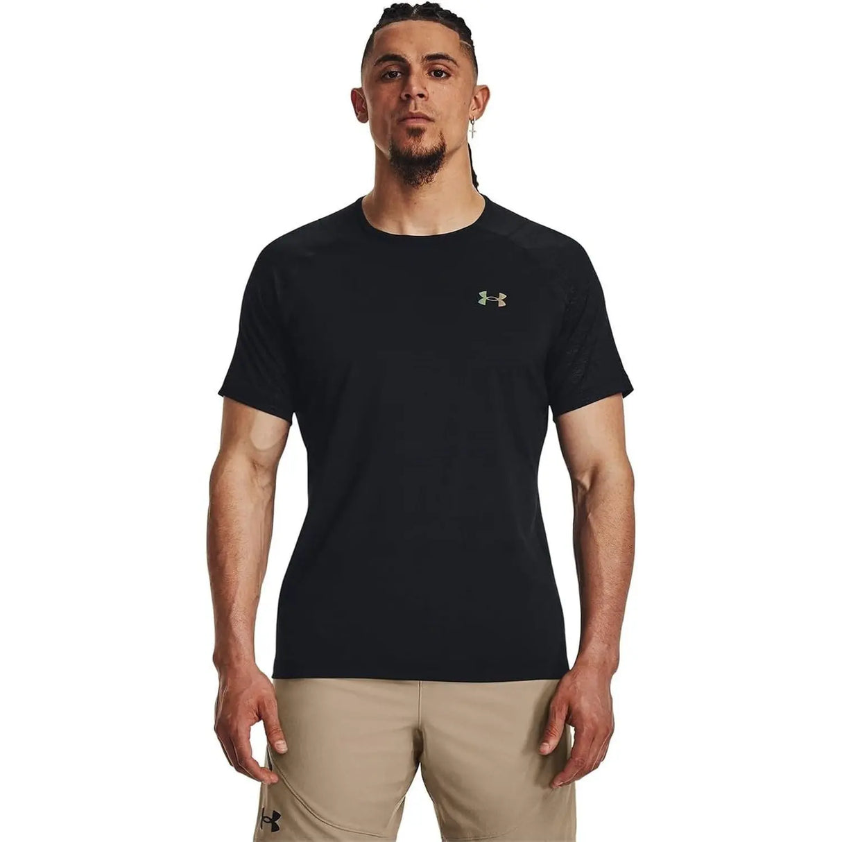 T-shirt Sportiva UNDER ARMOUR Uomo RUSH EMBOSS Nero