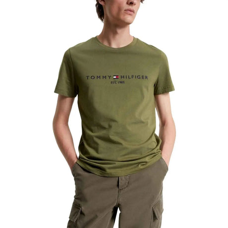 T-shirt TOMMY HILFIGER Uomo LOGO Verde