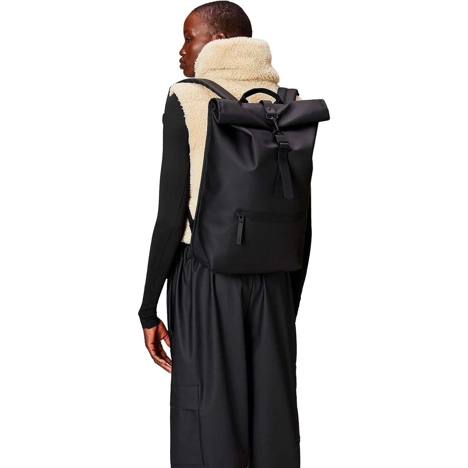 Zaino RAINS Unisex rootop rucksack Nero