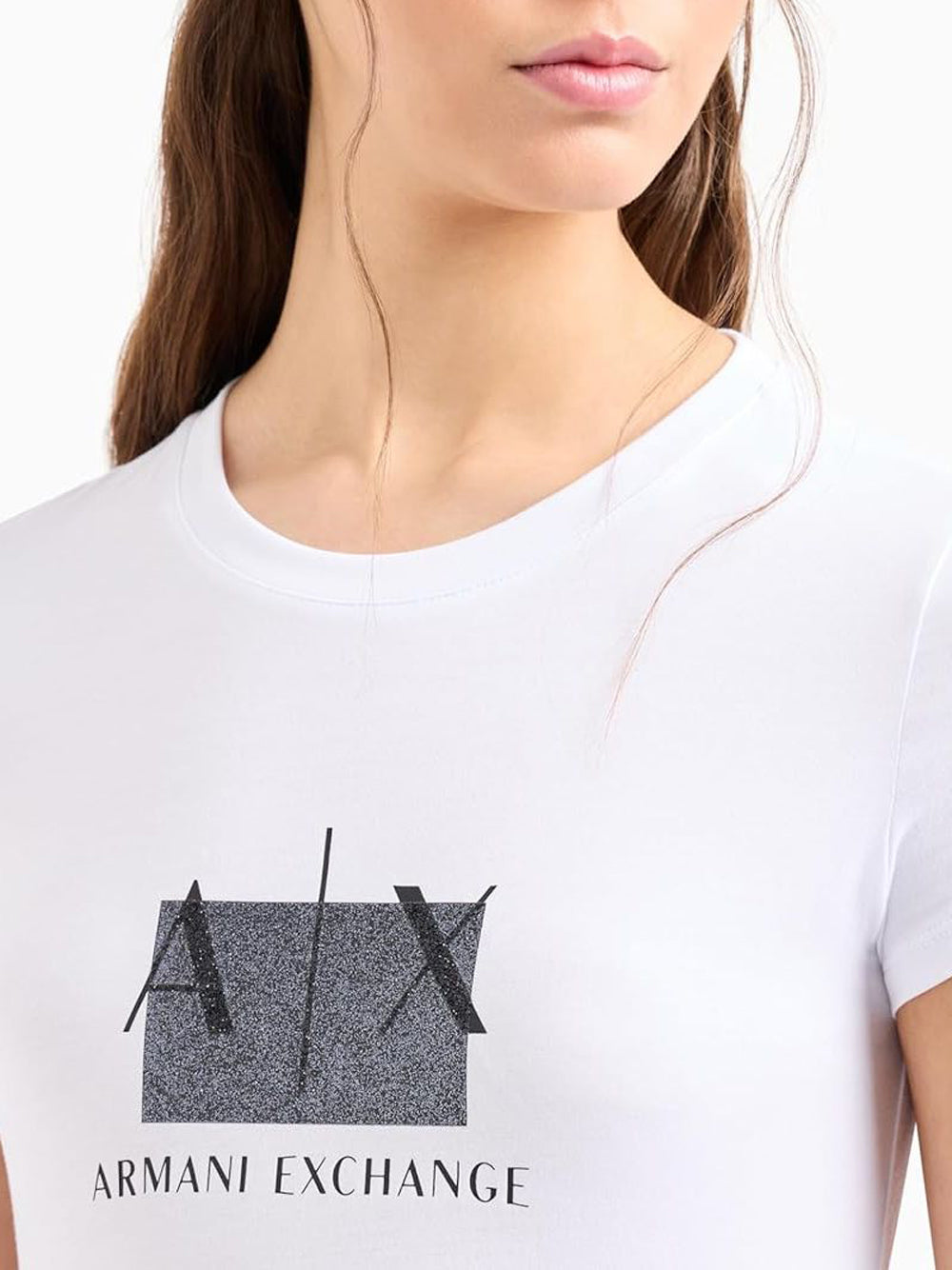 T-Shirt Armani Exchange Donna Bianco
