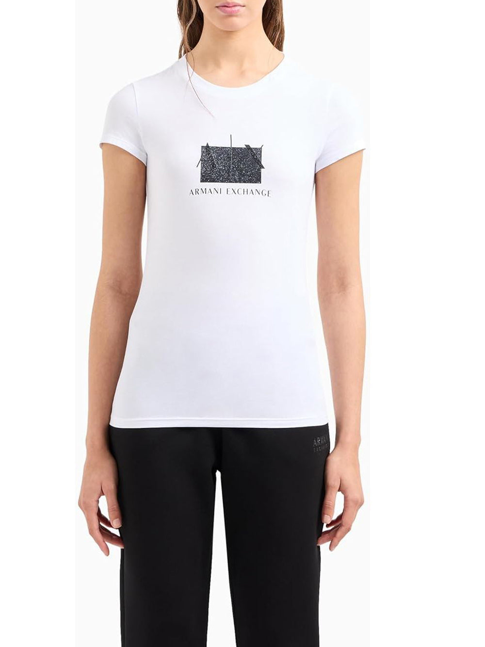 T-Shirt Armani Exchange Donna Bianco Armani  Angolo dello Sport