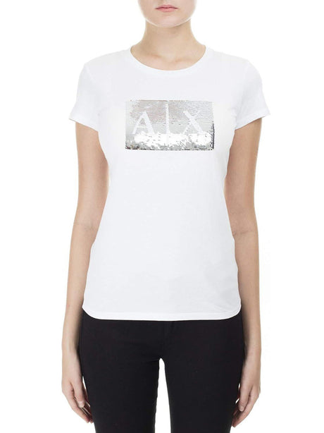 T-Shirt Armani Exchange Donna Bianco Armani  Angolo dello Sport