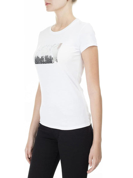 T-Shirt Armani Exchange Donna Bianco Armani  Angolo dello Sport