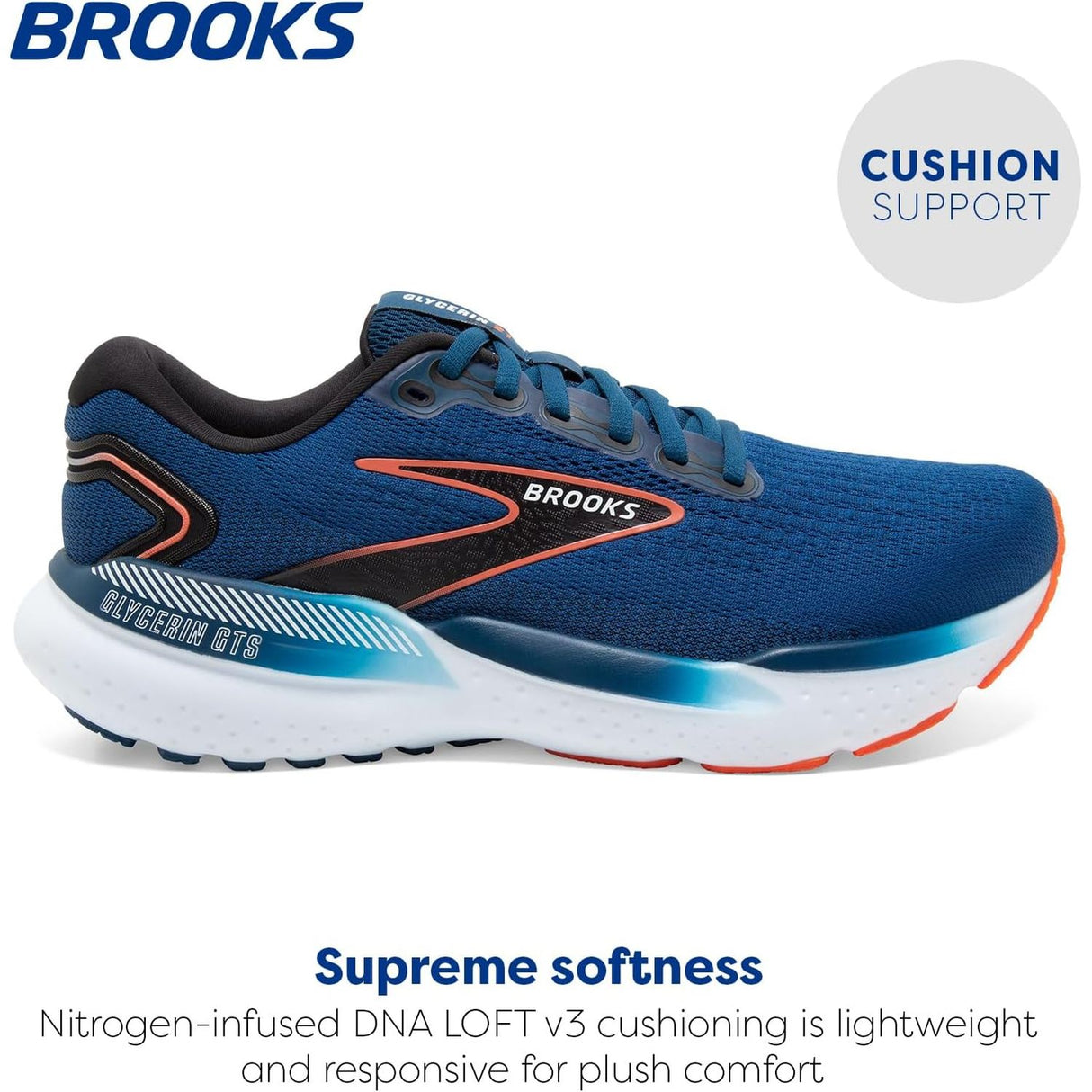 Scarpe Running BROOKS Uomo glycerin gts 21 Blu