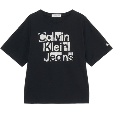 T-shirt CALVIN KLEIN Bambina METALLIC BOXY Nero