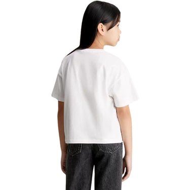 T-shirt CALVIN KLEIN Bambina METALLIC BOXY Bianco