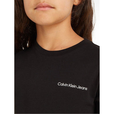 T-shirt CALVIN KLEIN Bambino CHEST INST. LOGO Nero