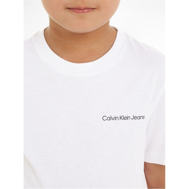 T-shirt CALVIN KLEIN Bambino CHEST INST. LOGO Bianco