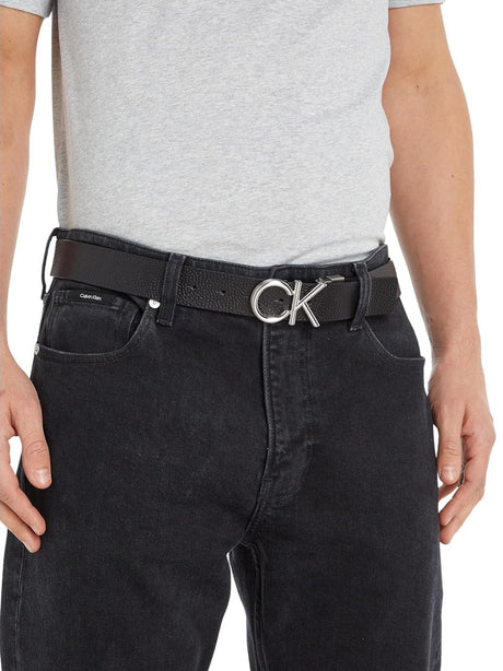 Cinta Calvin Klein Uomo Adj/rev Ck Metal Bombe Pb 35mm Nero Calvin Klein  Angolo dello Sport