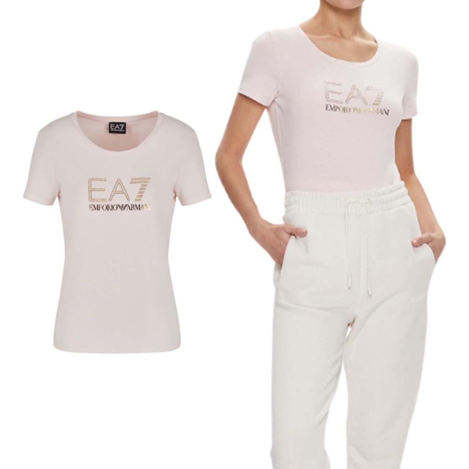 T-shirt EA7 Donna Rosa