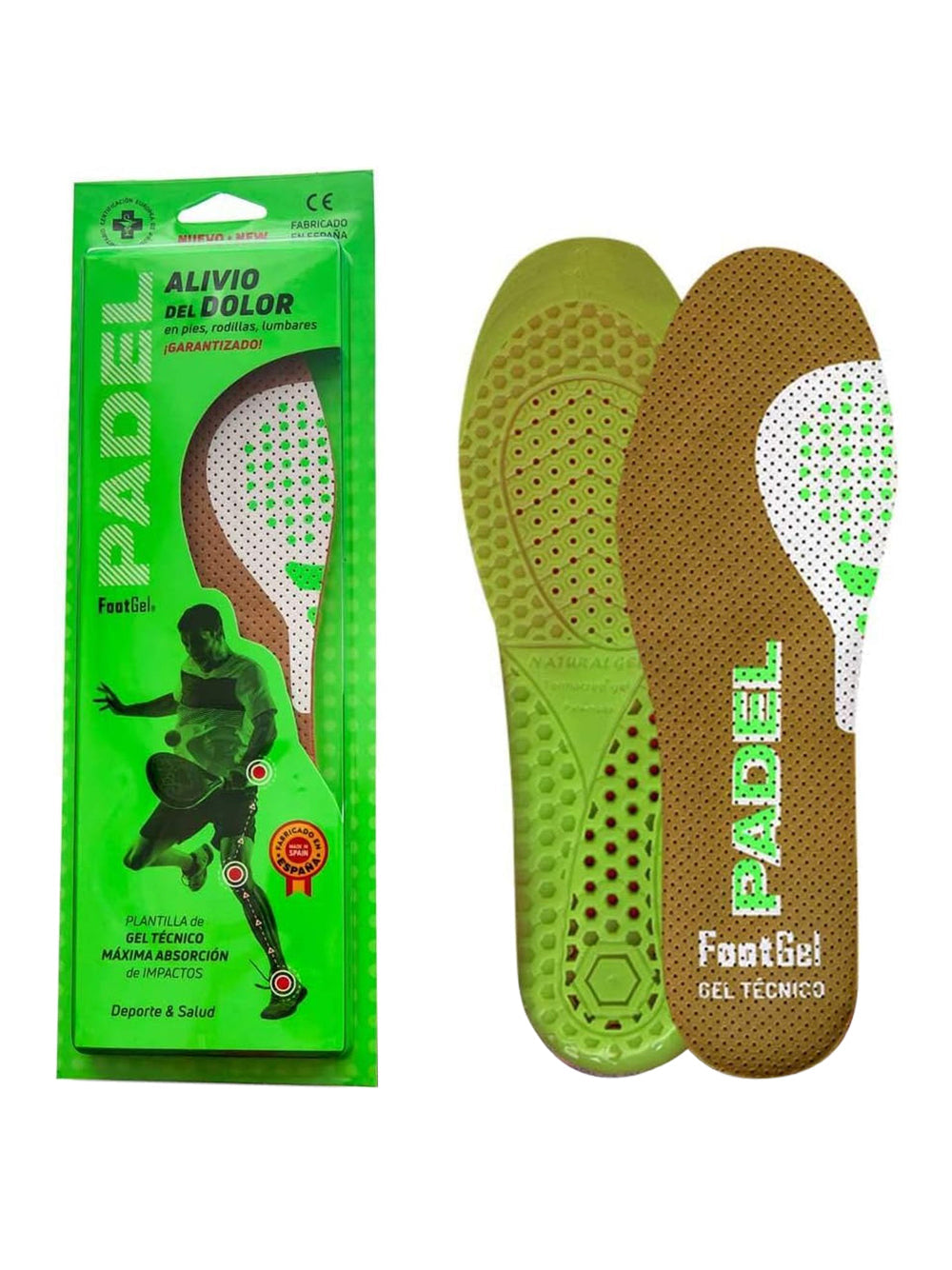 Accessori Sportivi Footgel Unisex Solette Padel Verde
