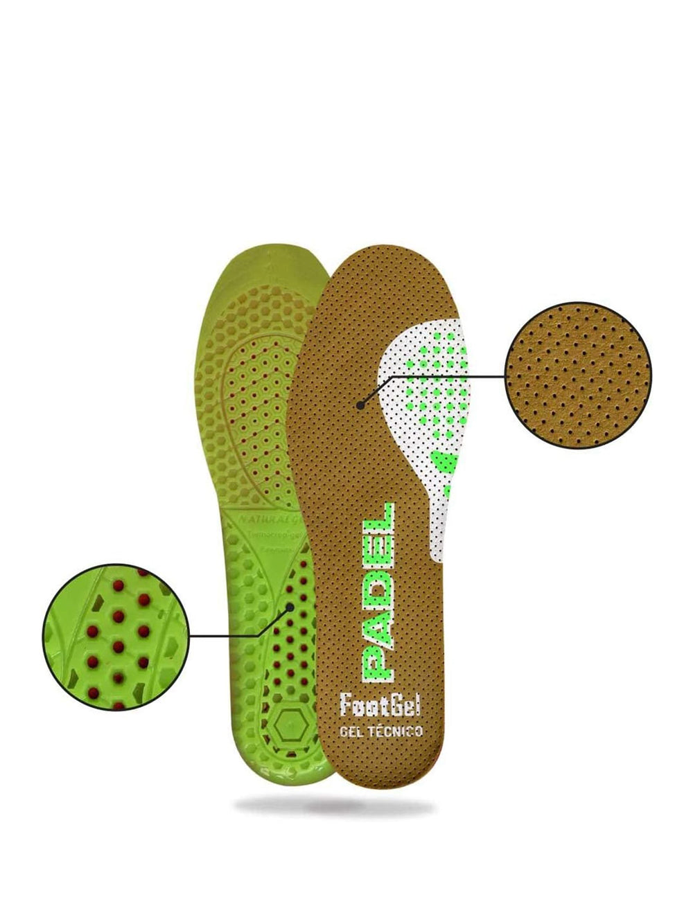 Accessori Sportivi Footgel Unisex Solette Padel Verde