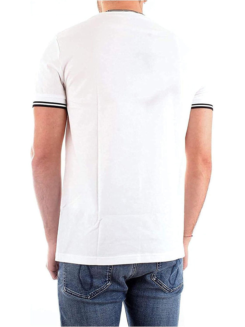 T-Shirt Fred Perry Uomo Twin Tipped Bianco Fred Perry  Angolo dello Sport