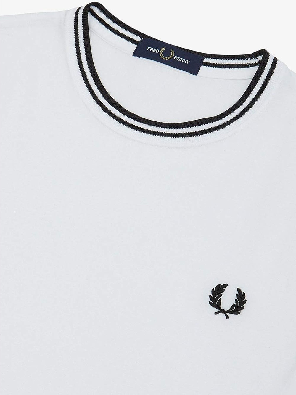 T-Shirt Fred Perry Uomo Twin Tipped Bianco Fred Perry  Angolo dello Sport