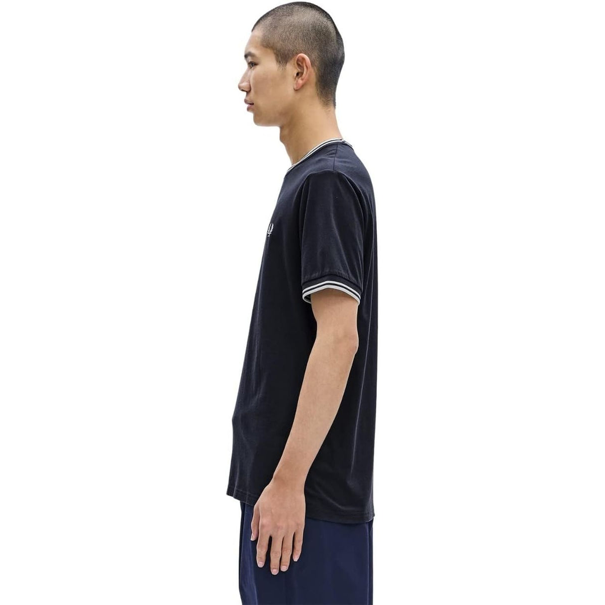 T-shirt FRED PERRY Uomo TWIN TIPPED Navy FRED PERRY  Angolo dello Sport