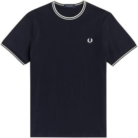 T-shirt FRED PERRY Uomo TWIN TIPPED Navy FRED PERRY  Angolo dello Sport