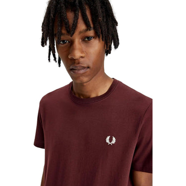 T-shirt FRED PERRY Uomo CREW NECK Bordeaux