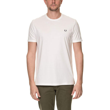 T-shirt FRED PERRY Uomo RINGER Bianco