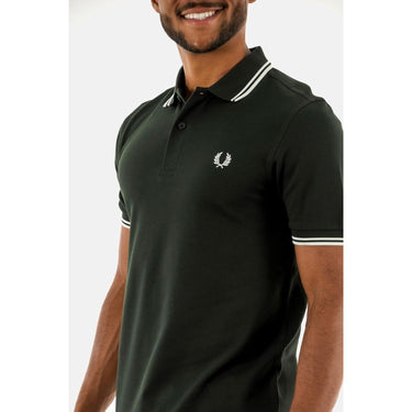 Polo FRED PERRY Uomo TWIN TIPPED Verde