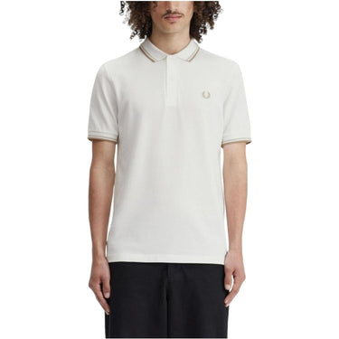 Polo FRED PERRY Uomo TWIN TIPPED Bianco