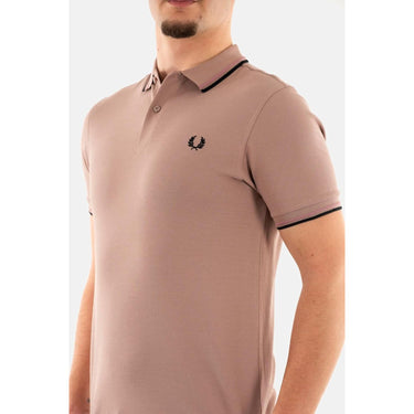 Polo FRED PERRY Uomo TWIN TIPPED Marrone