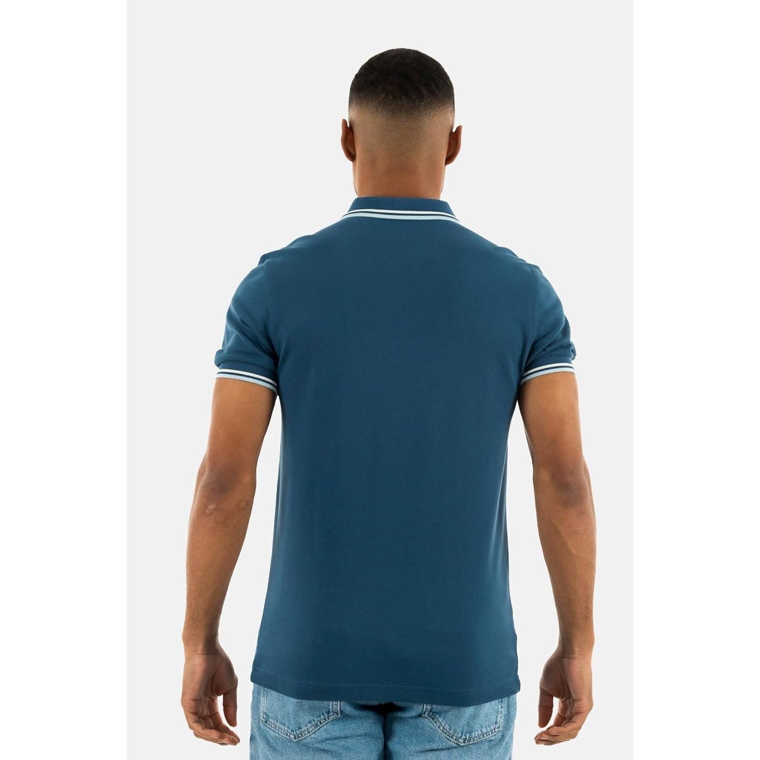 Polo FRED PERRY Uomo TWIN TIPPED Blu
