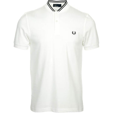 Polo FRED PERRY Uomo BOMBER COLLAR Bianco