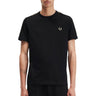 T-shirt FRED PERRY Uomo CONTRAST TAPE RINGER Nero