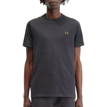 T-shirt FRED PERRY Uomo CONTRAST TAPE RINGER Grigio