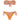 Costume FXXK Donna BIKINI FASCIA Multicolore