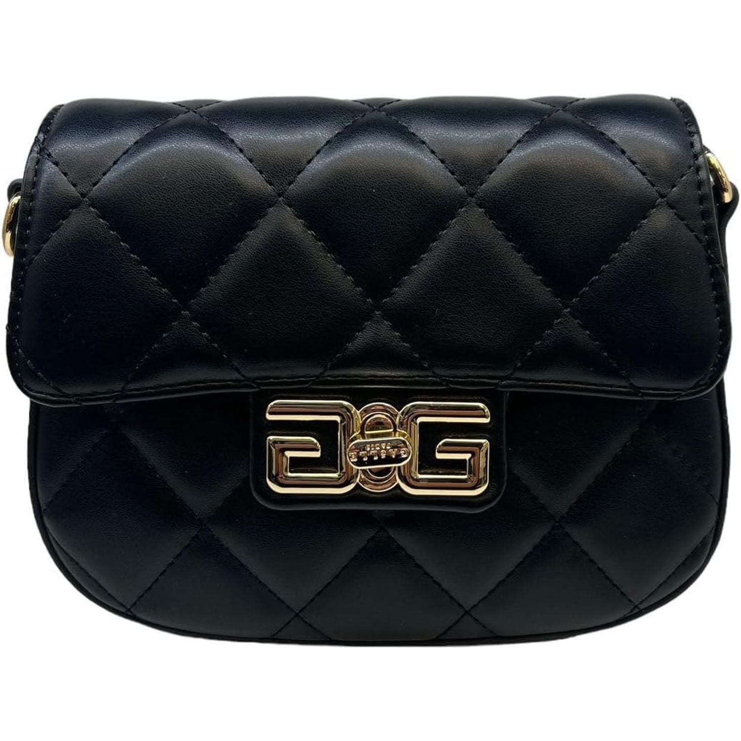 Pochette GAELLE Donna MATELASSE A ROMBI CON CHIUSURA GIRELLO DOUBLE G Nero