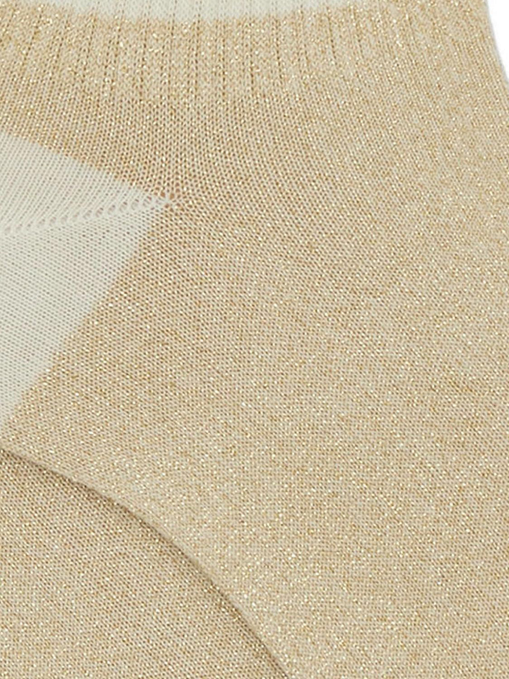 Calze Gallo Unisex Corto Co/lurex Righe Oro
