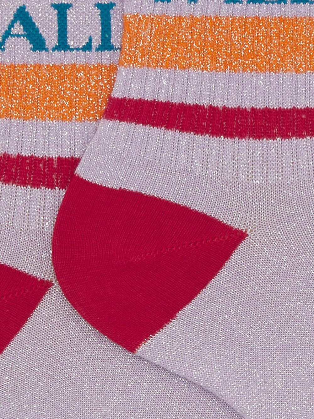 Calze Gallo Unisex Corto Co/lurex Righe Multicolore