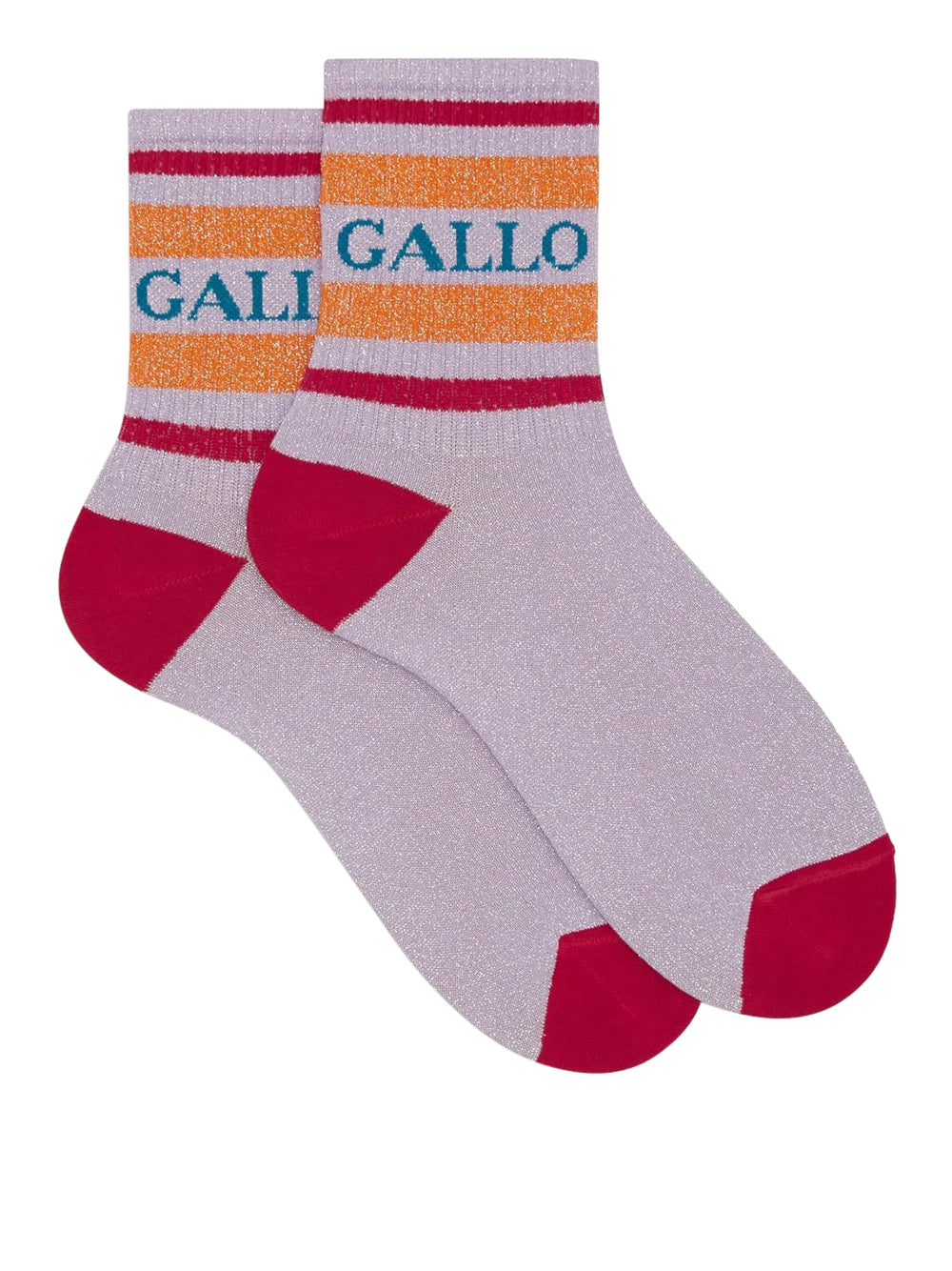 Calze Gallo Unisex Corto Co/lurex Righe Multicolore