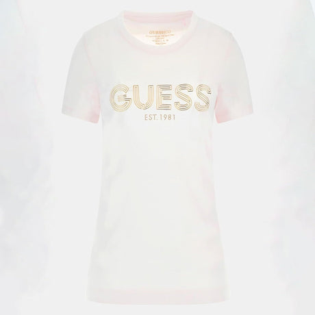 T-shirt GUESS Donna CN BOLD LOGO Rosa