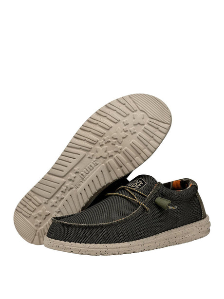 Scarpe In Tela Heydude Uomo Wally Sox Verde Hey Dude  Angolo dello Sport