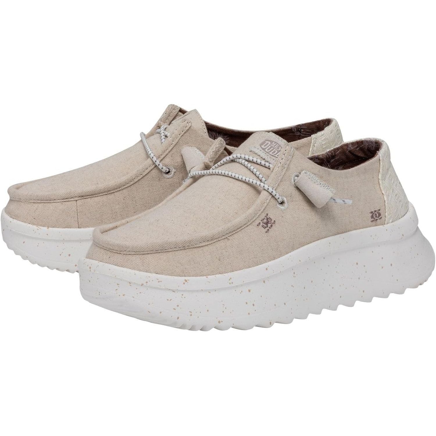 Scarpe in Tela HEYDUDE Donna WENDY PEAK CHAMBRAY Avorio