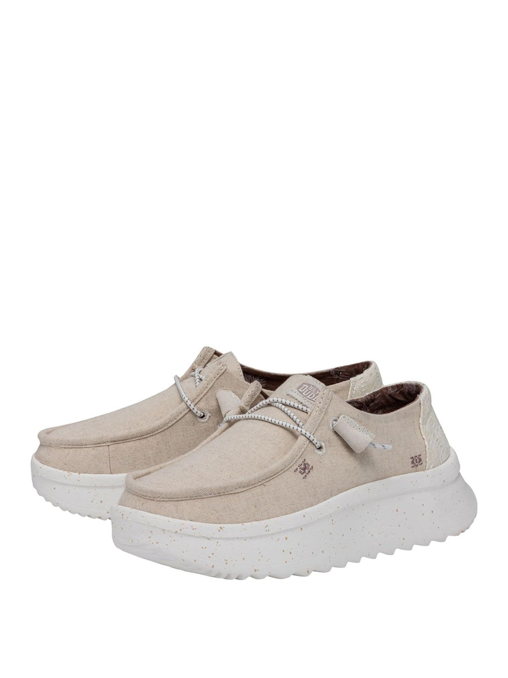 Scarpe In Tela Heydude Donna Wendy Peak Chambray Avorio Hey Dude  Angolo dello Sport