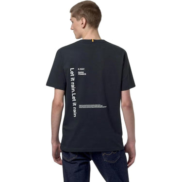 T-shirt K-WAY Uomo ODOM LETITRAIN Blu