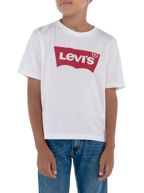 T-Shirt Levis Bambino Nos Batwing Bianco Levi's  Angolo dello Sport