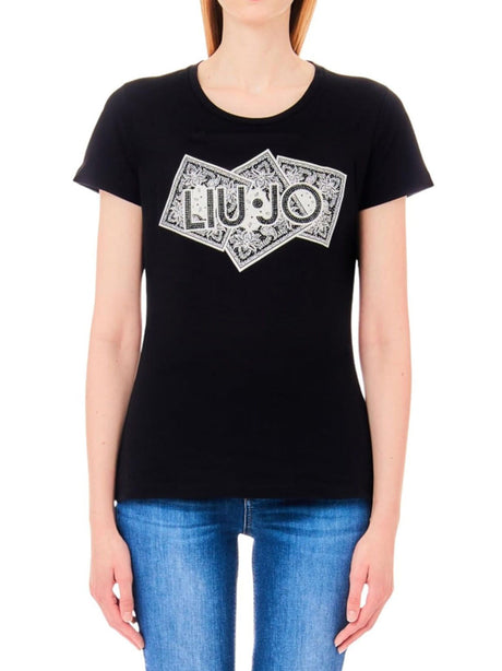 T-Shirt Liu Jo Donna Moda M/c Nero Liu Jo  Angolo dello Sport