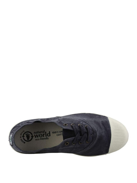 Scarpe In Tela Natural World Donna Ingles Elastico Enzimatico Blu Natural World  Angolo dello Sport