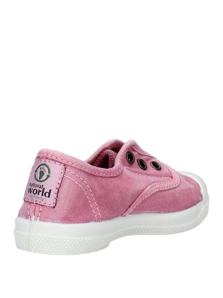 Scarpe In Tela Natural World Bambino Ingles Elastico Enzimatico Rosa Natural World  Angolo dello Sport