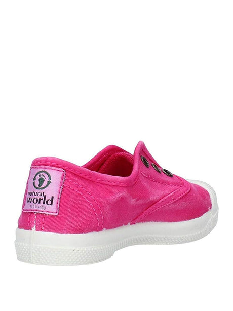 Scarpe In Tela Natural World Bambino Ingles Elastico Enzimatico Rosa Natural World  Angolo dello Sport