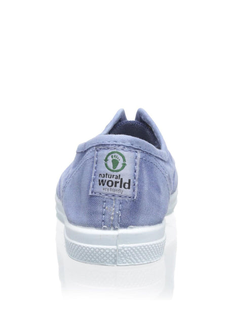Scarpe In Tela Natural World Bambino Ingles Elastico Enzimatico Celeste Natural World  Angolo dello Sport