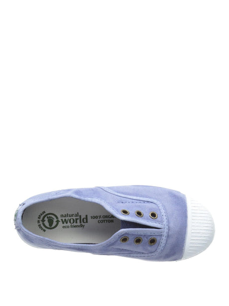 Scarpe In Tela Natural World Bambino Ingles Elastico Enzimatico Celeste Natural World  Angolo dello Sport