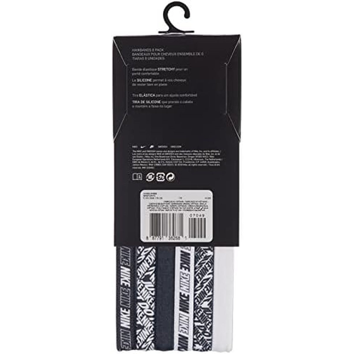 Fascia Sportiva NIKE Unisex printed Bianco e Nero