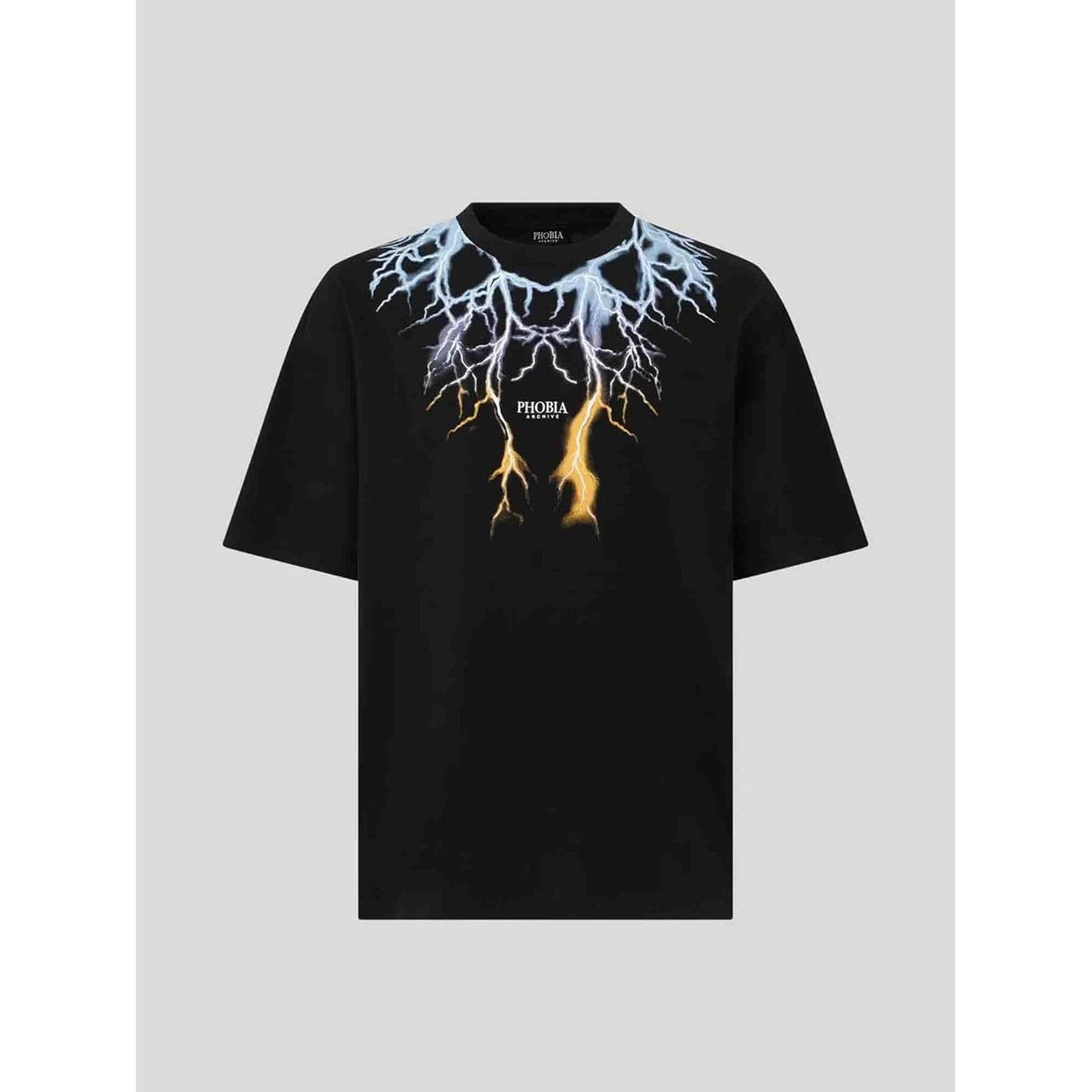 T-shirt PHOBIA Uomo LIGHTNING PRINT Nero