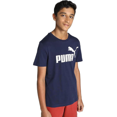 T-shirt Sportiva PUMA Bambino ESS LOGO Blu