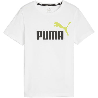 T-shirt Sportiva PUMA Bambino ESS+ 2 COL LOGO Bianco